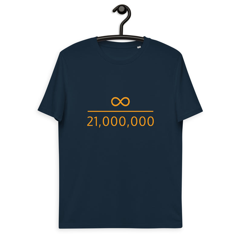 Infinity Divided by 21 Mio Bitcoin Men's Organic Cotton | Bitcoin T-Shirt