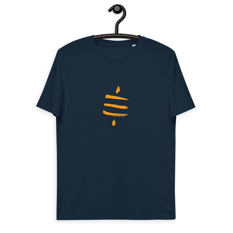 Bitcoin Satsymbol Basic Bio-T-Shirt für Männer