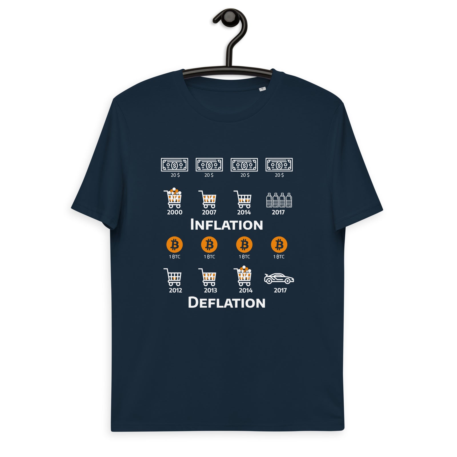 Bitcoin Inflation Deflation Men's Organic Cotton T-Shirt
