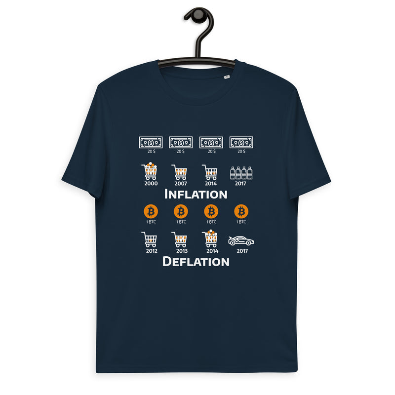 Bitcoin Inflation Deflation Men's Organic Cotton T-Shirt