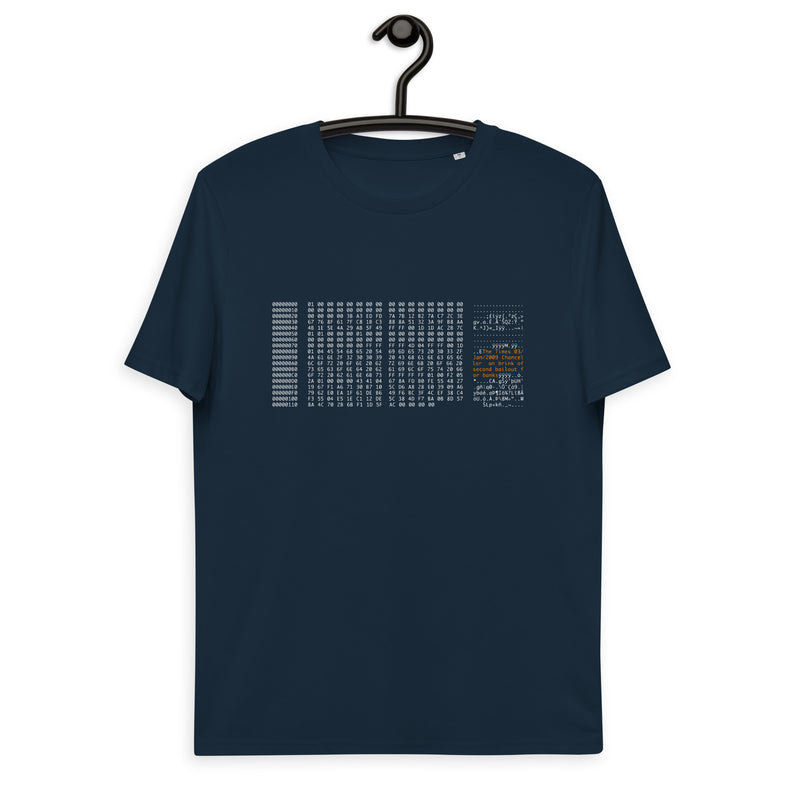 Bitcoin Genesis Block Basic Bio-T-Shirt für Männer