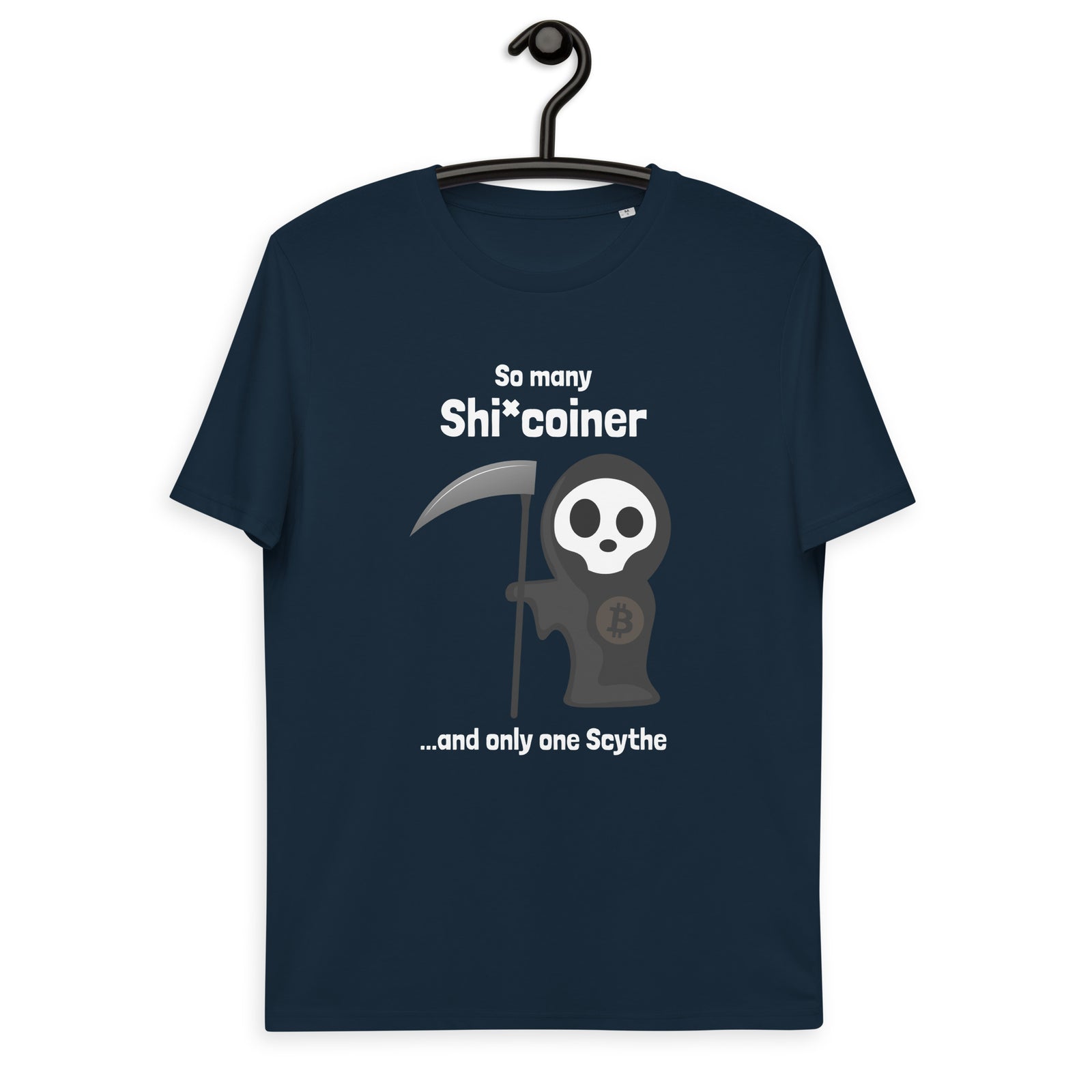 Halloween | Grim Reaper Shitcoiner | Organic Cotton Bitcoin T-Shirt | Unisex