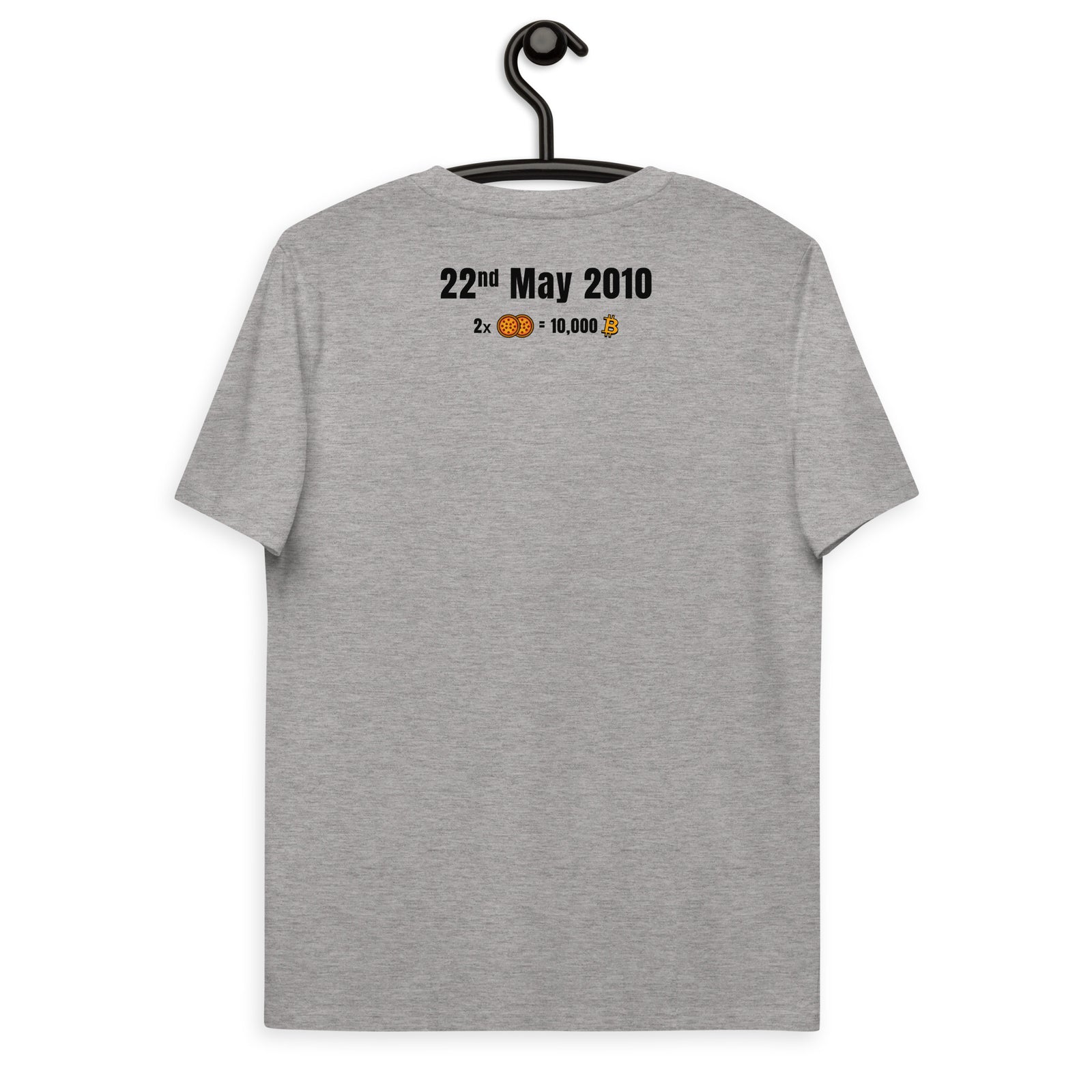 Bitcoin Pizza Day Back & Front Men's Organic Cotton T-Shirt