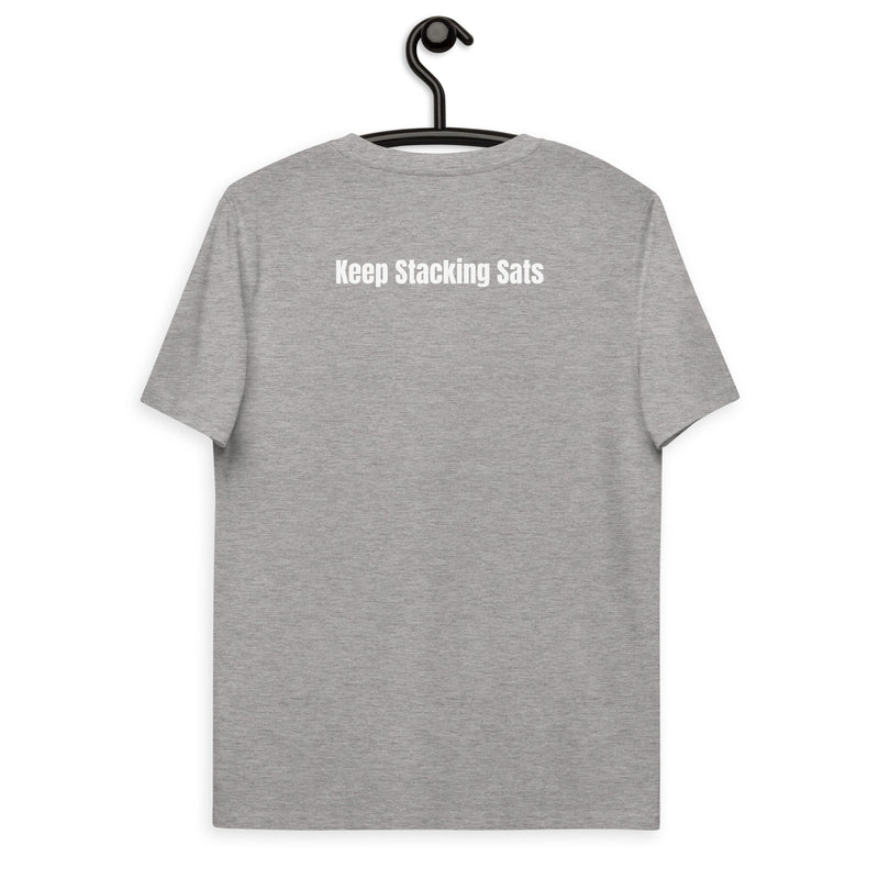 Bitcoin Satsymbol Back & Front Men's Organic Cotton T-Shirt