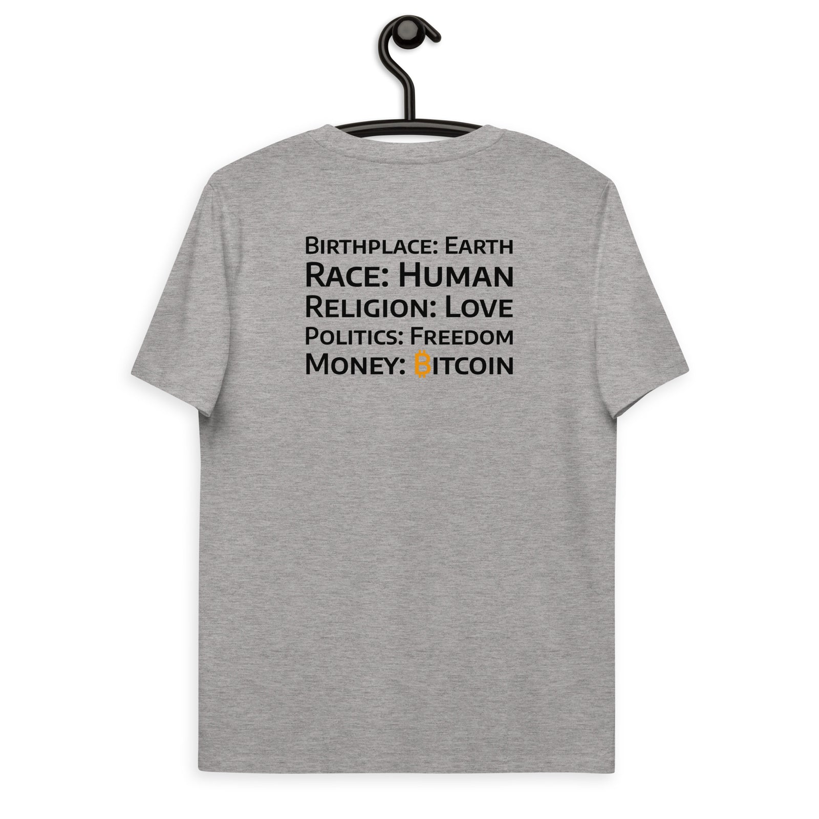 Bitcoin Money Druck HINTEN Basic Bio-T-Shirt für Männer