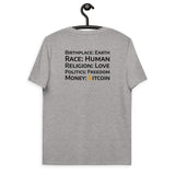 Bitcoin Money BACK Print Men's Organic Cotton T-Shirt