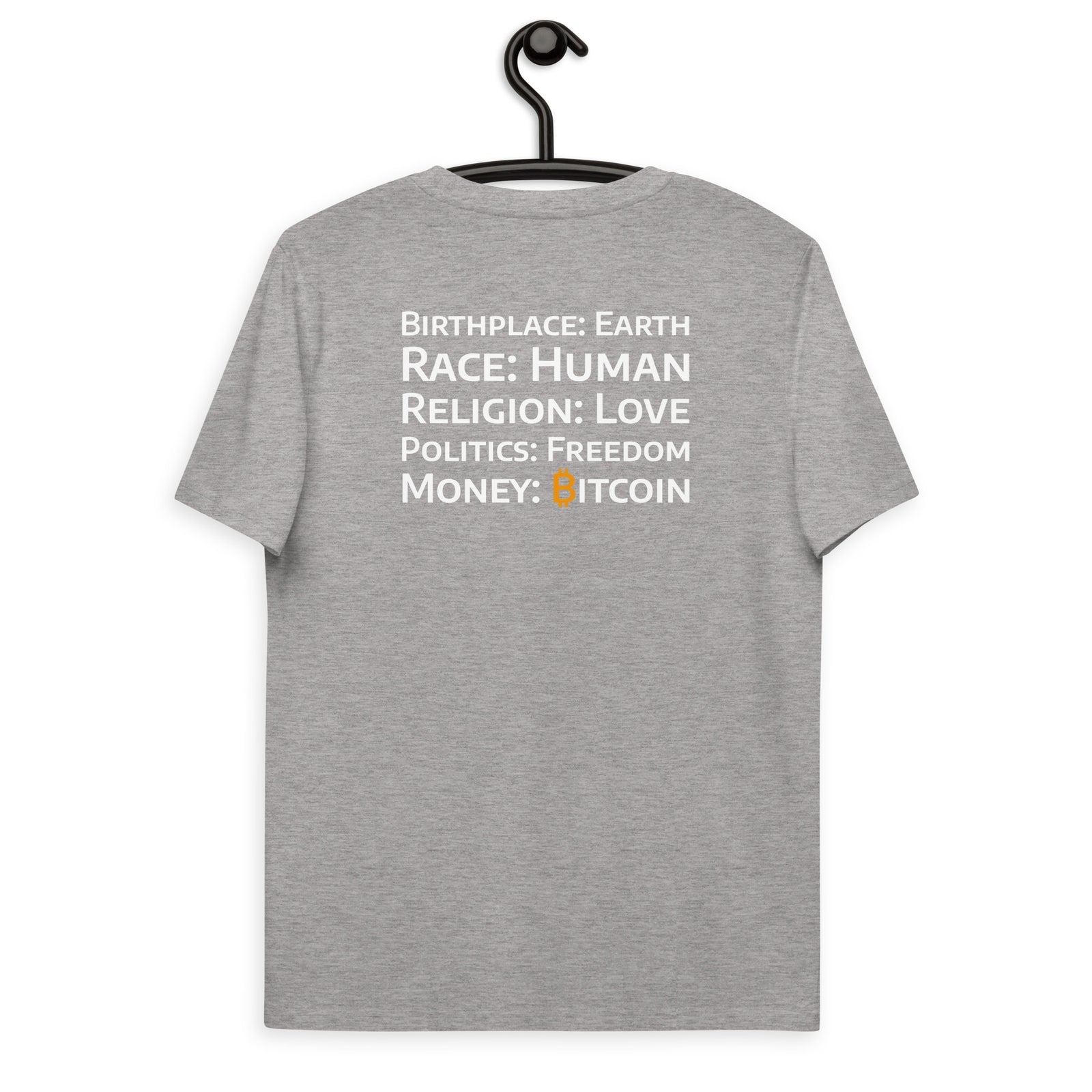 Bitcoin Money Druck HINTEN Basic Bio-T-Shirt für Männer