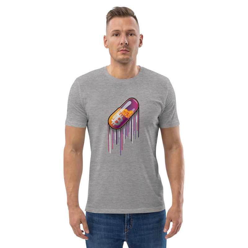 Pocket Bitcoin Orange Pill Men's Organic Cotton T-Shirt