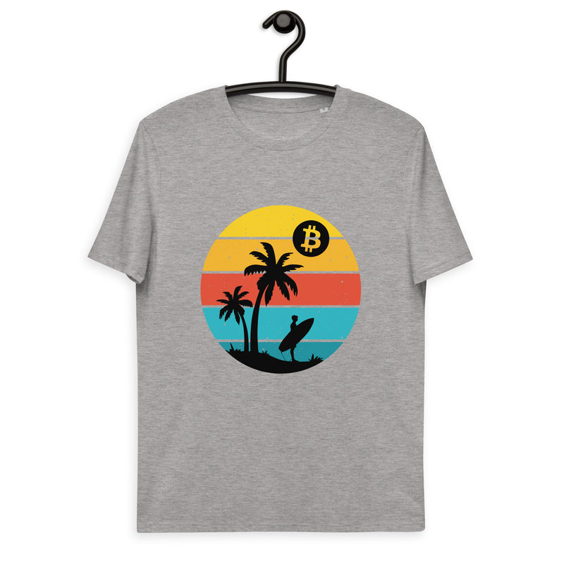 Bitcoin Retro Surfing Men's Organic Cotton T-Shirt