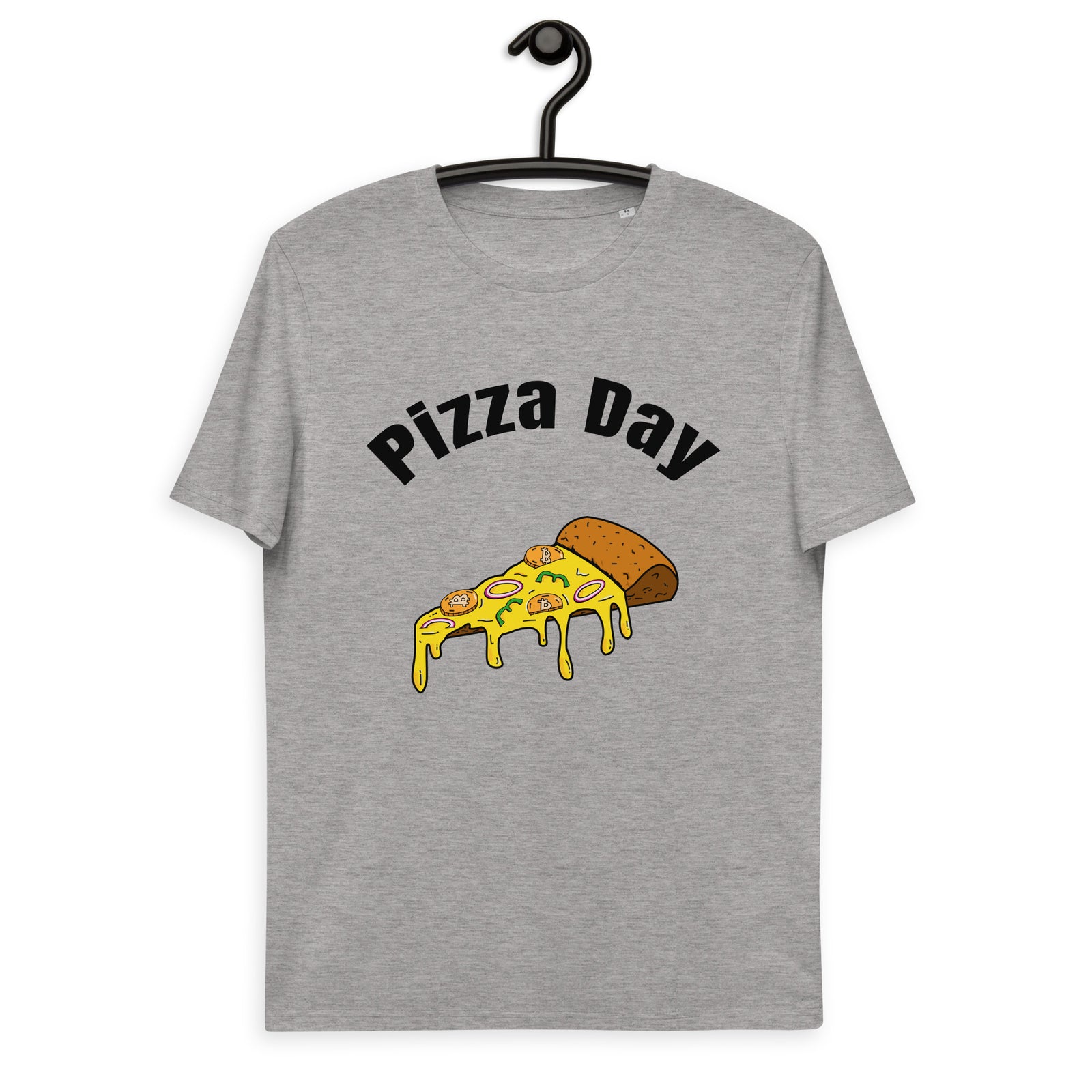 Bitcoin Pizza Day Back & Front Men's Organic Cotton T-Shirt