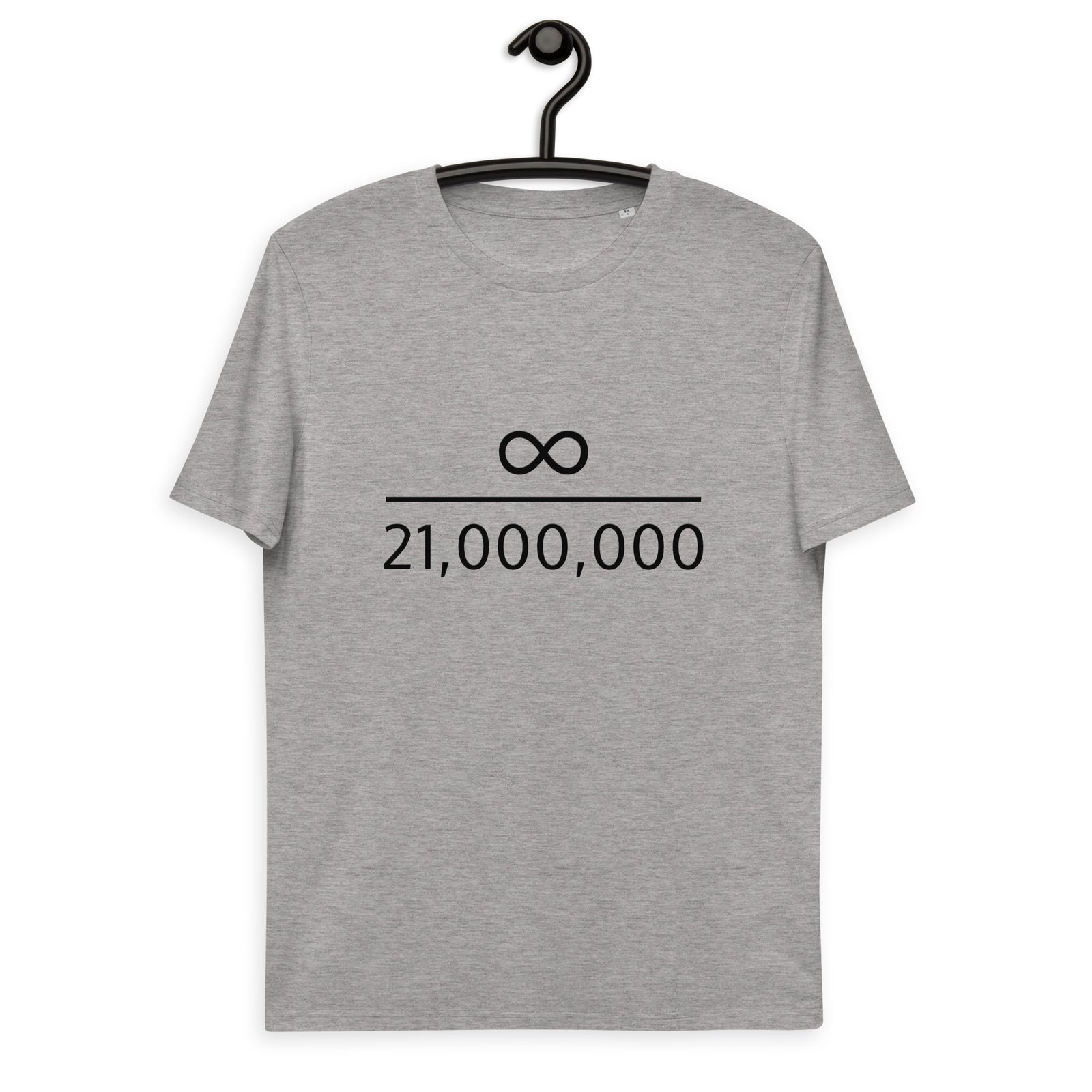 Infinity Divided by 21 Mio Bitcoin Basic Bio-T-Shirt für Männer