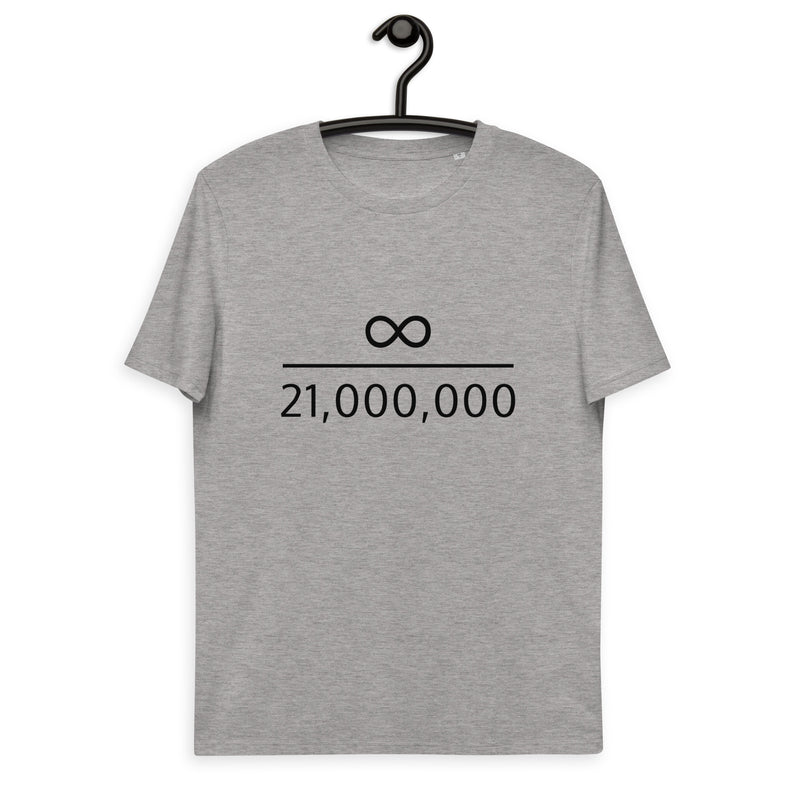 Infinity Divided by 21 Mio Bitcoin Basic Bio-T-Shirt für Männer