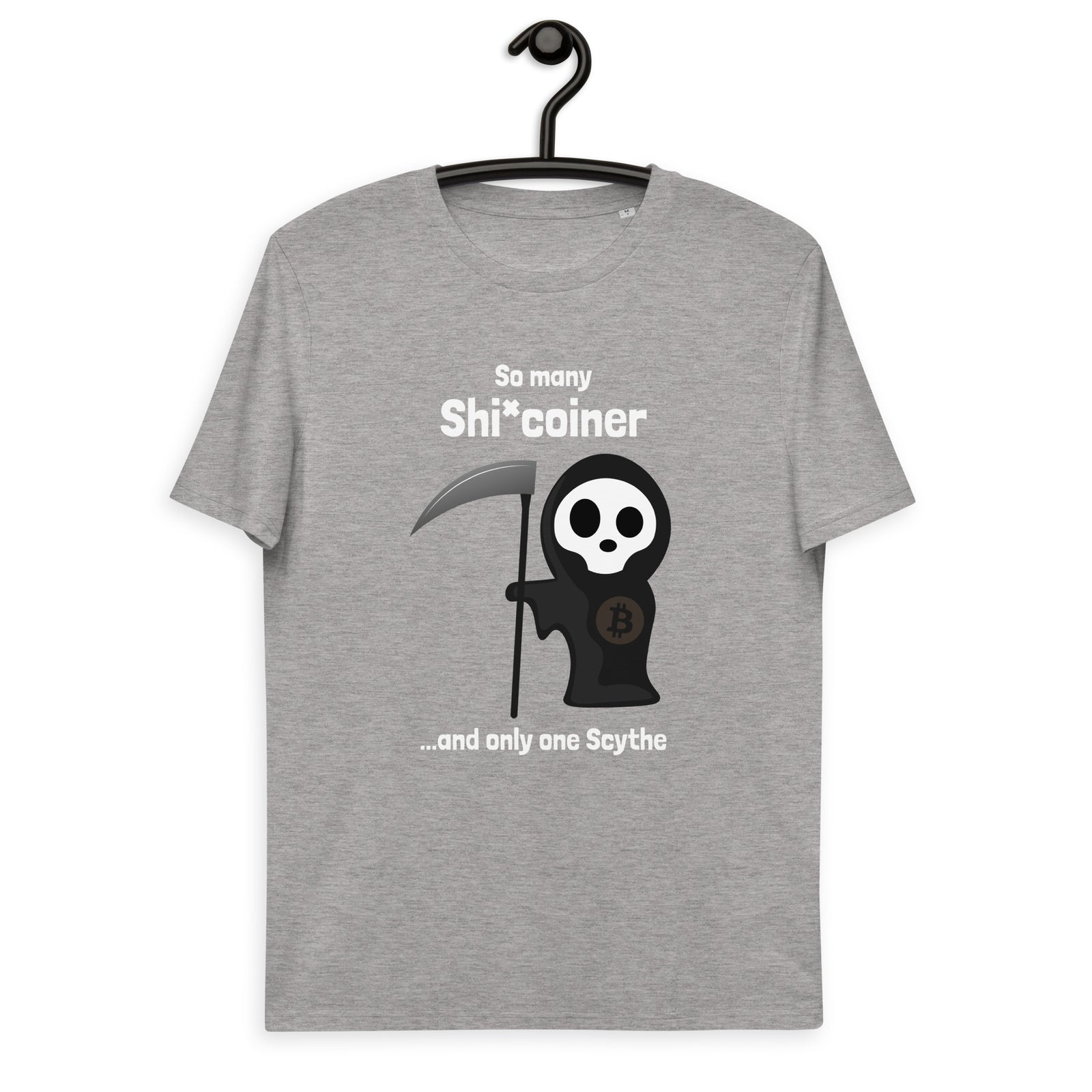Halloween | Grim Reaper Shitcoiner | Organic Cotton Bitcoin T-Shirt | Unisex