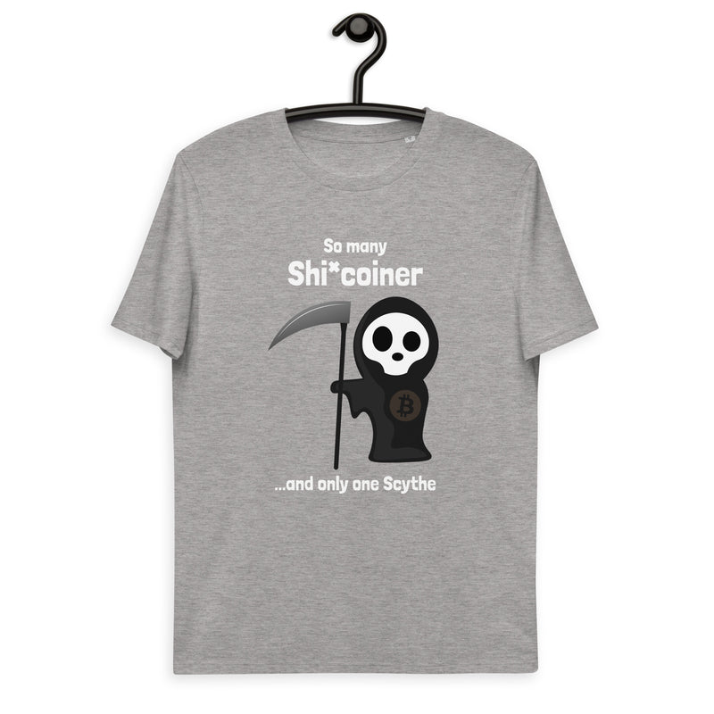 Halloween | Grim Reaper Shitcoiner | Organic Cotton Bitcoin T-Shirt | Unisex