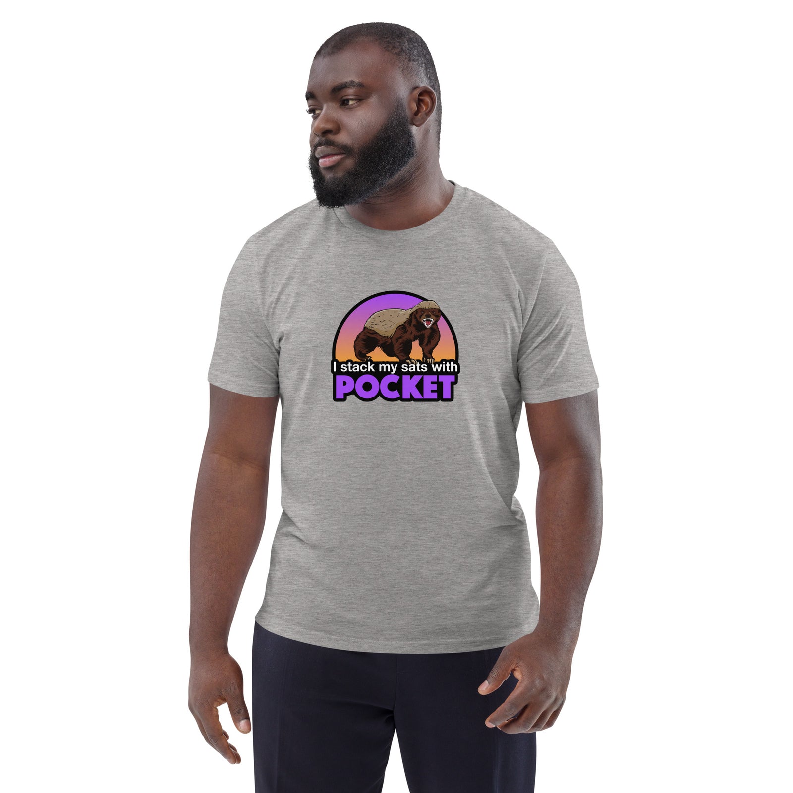 Pocket Bitcoin Honeybadger Men's Organic Cotton T-Shirt