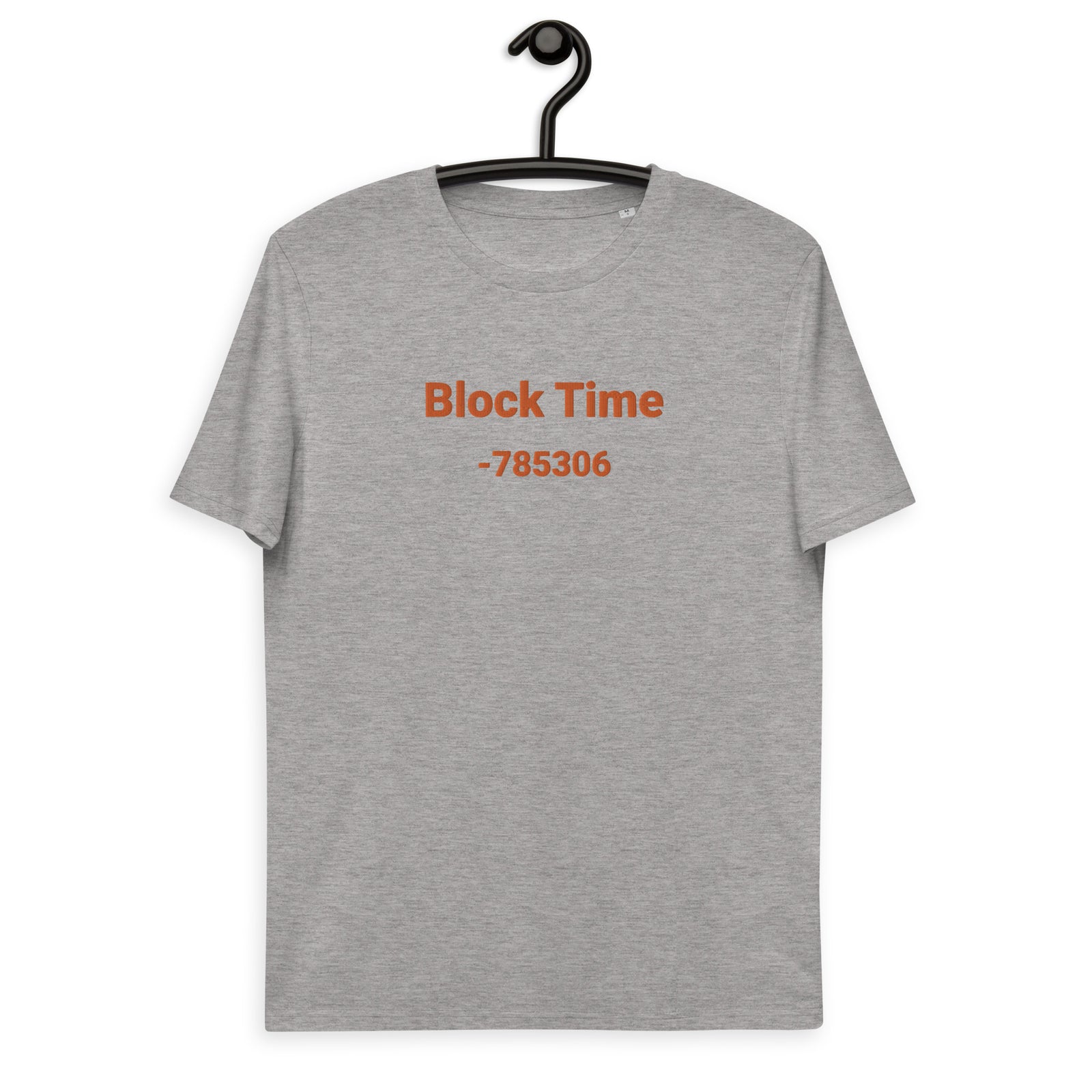 Block Time Personalized Men's Organic Cotton | Bitcoin T-Shirt