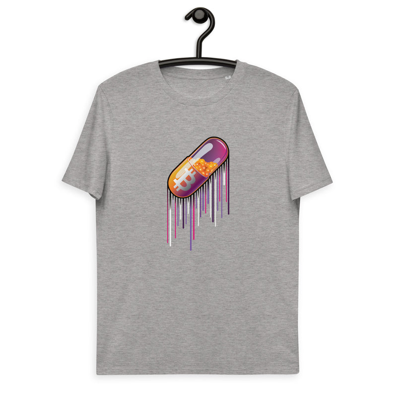 Pocket Bitcoin Orange Pill Men's Organic Cotton T-Shirt
