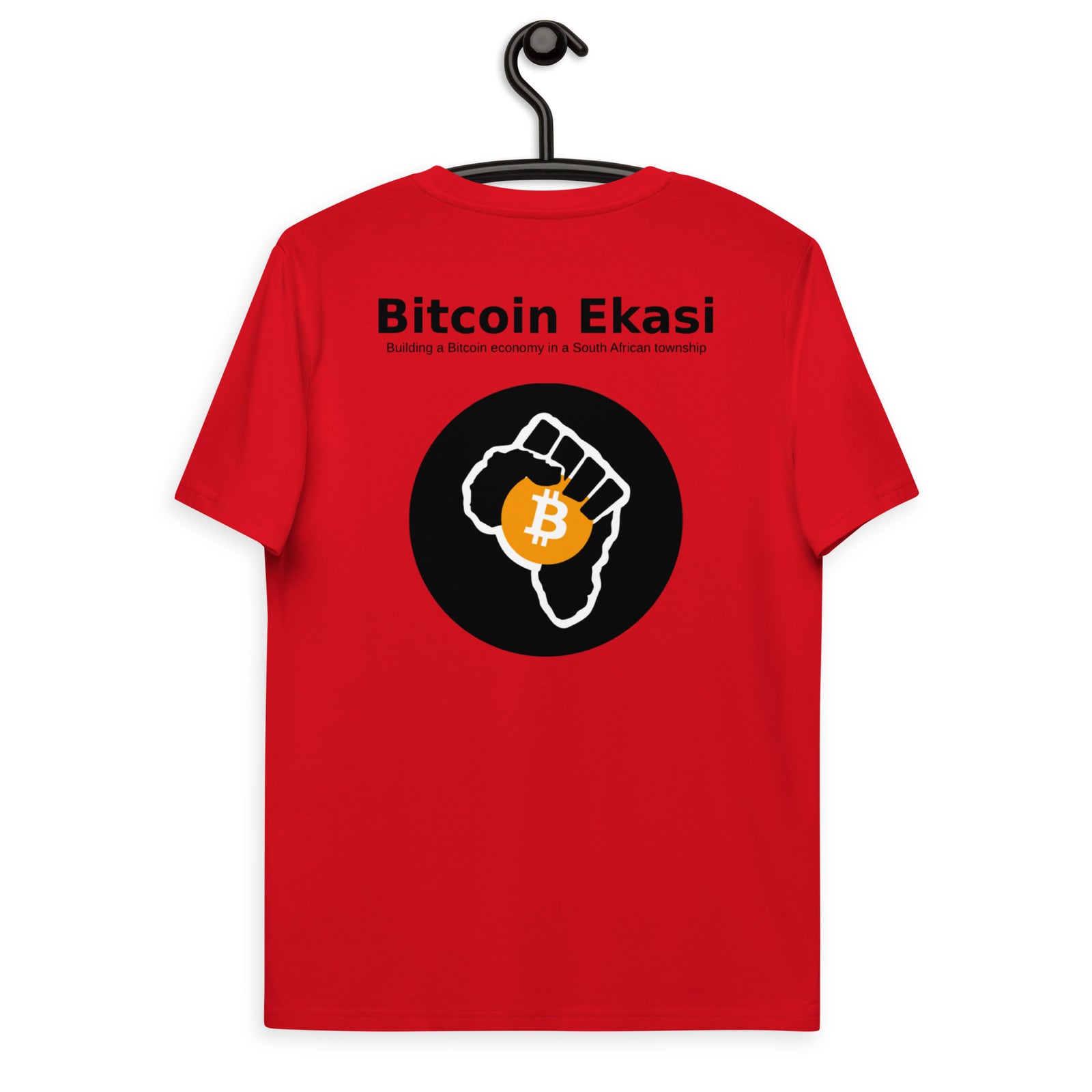 Bitcoin Ekasi Back & Front Men's Organic Cotton T-Shirt