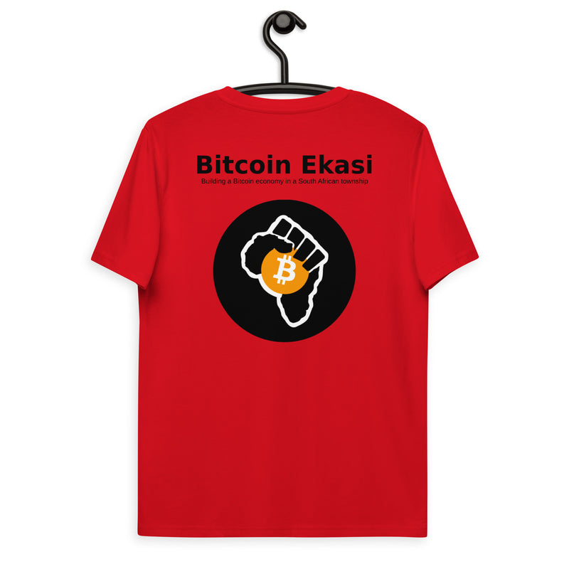 Bitcoin Ekasi Back & Front Men's Organic Cotton T-Shirt
