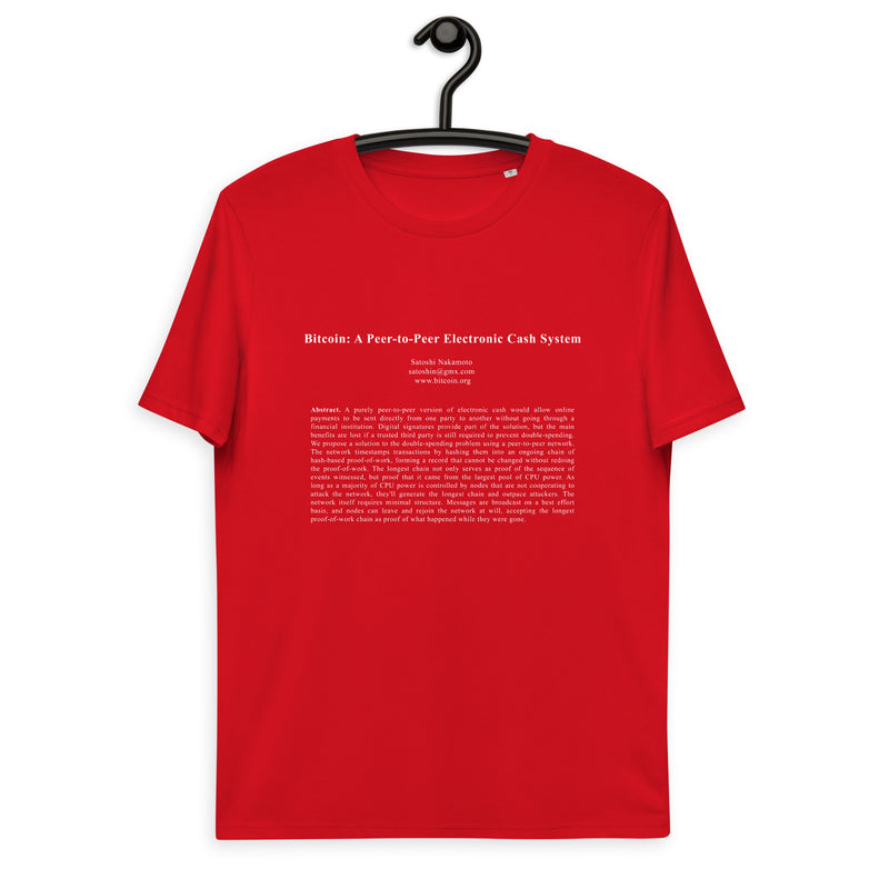 Bitcoin White Paper Basic Bio-T-Shirt für Männer