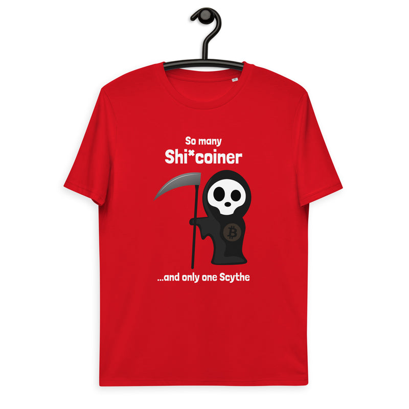 Halloween | Grim Reaper Shitcoiner | Organic Cotton Bitcoin T-Shirt | Unisex