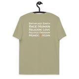 Bitcoin Money BACK Print Men's Organic Cotton T-Shirt