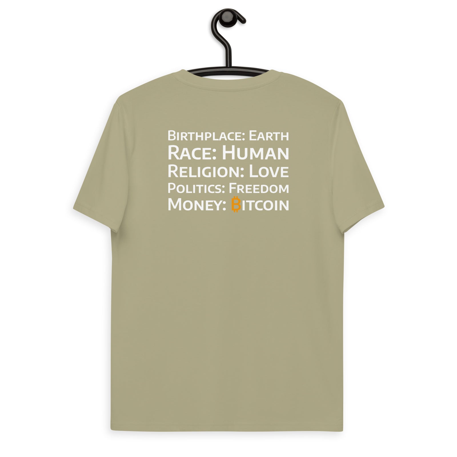 Bitcoin Money Druck HINTEN Basic Bio-T-Shirt für Männer