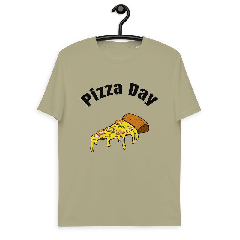 Bitcoin Pizza Day Back & Front Men's Organic Cotton T-Shirt