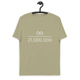 Infinity Divided by 21 Mio Bitcoin Basic Bio-T-Shirt für Männer
