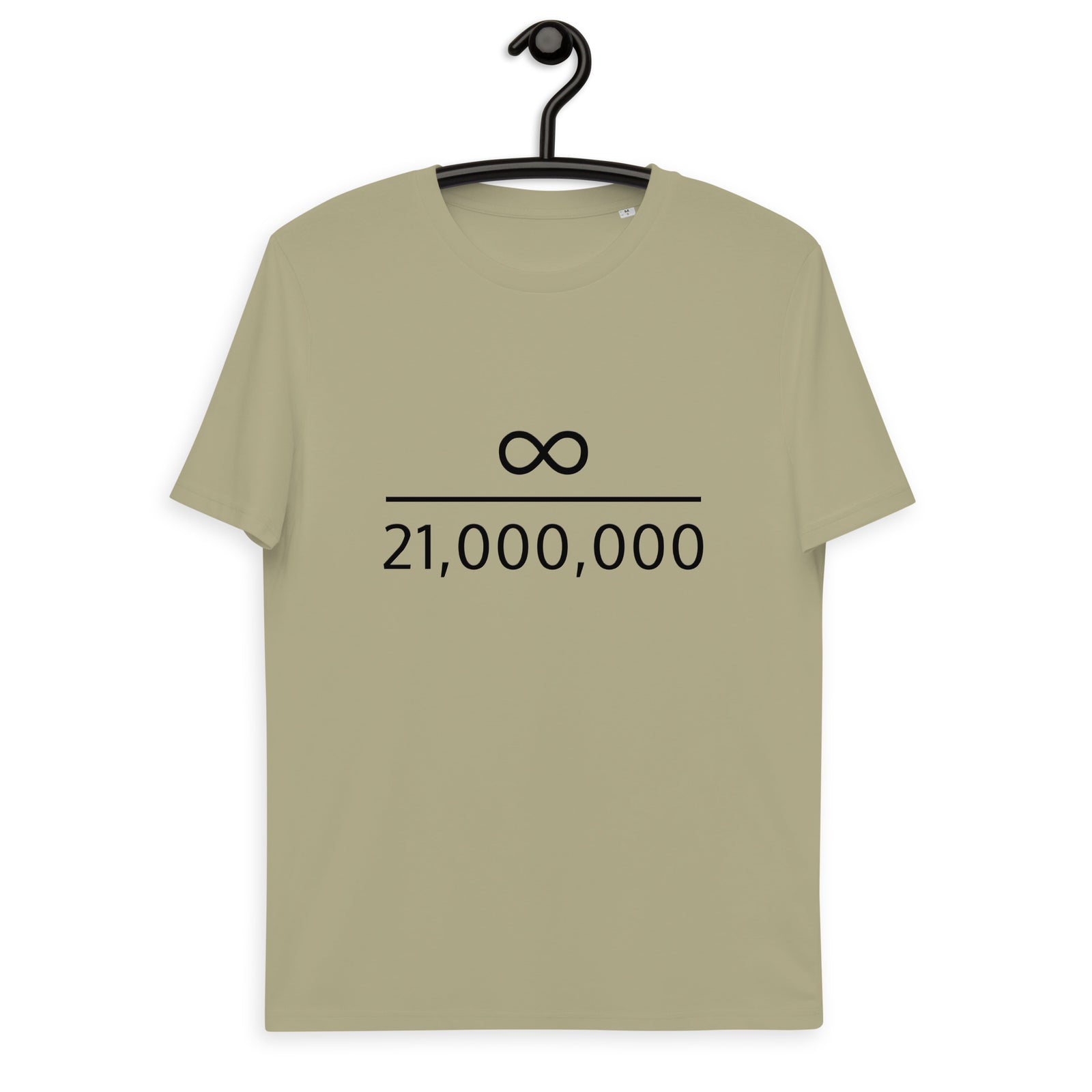 Infinity Divided by 21 Mio Bitcoin Basic Bio-T-Shirt für Männer