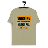 Bitcoin Warning Orange Pill Men's Organic Cotton T-Shirt
