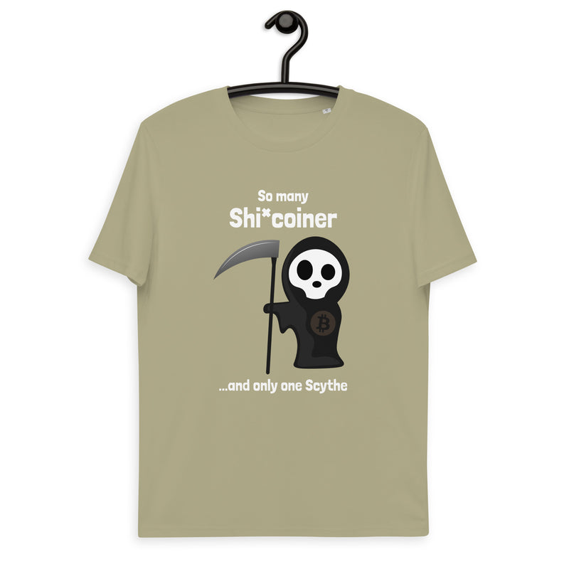 Halloween | Grim Reaper Shitcoiner | Organic Cotton Bitcoin T-Shirt | Unisex