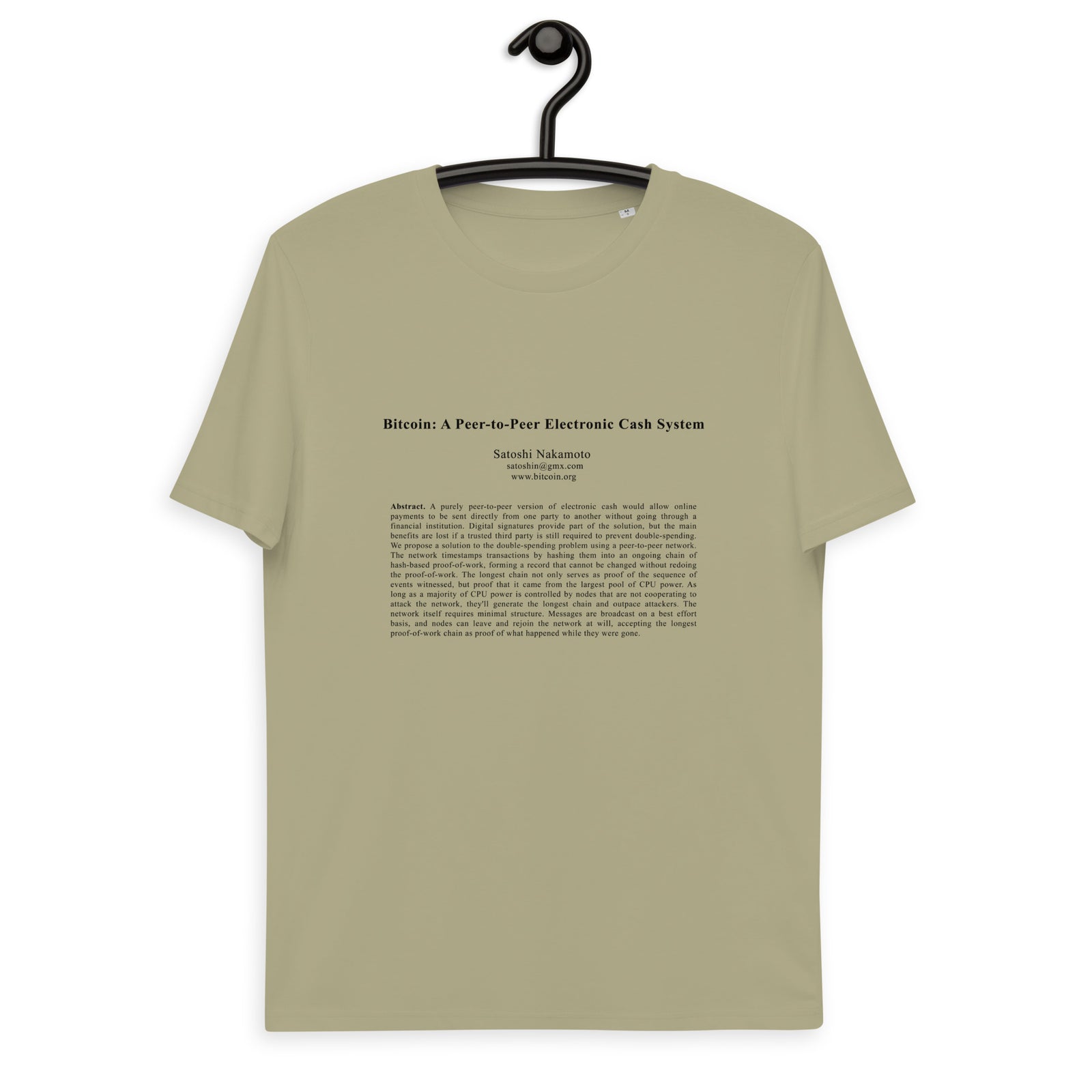 Bitcoin White Paper Men's Organic Cotton T-Shirt