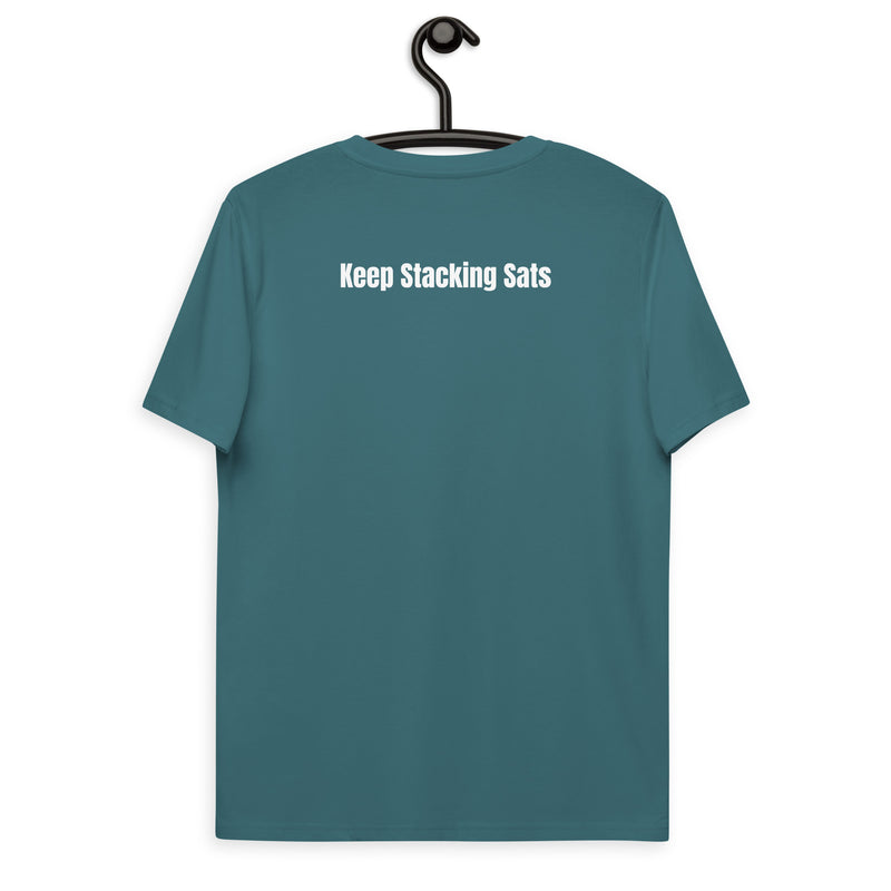 Bitcoin Satsymbol Back & Front Men's Organic Cotton T-Shirt