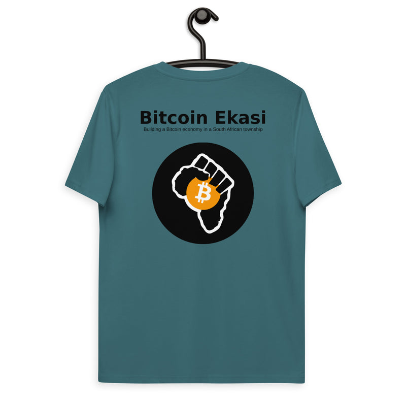 Bitcoin Ekasi Back & Front Men's Organic Cotton T-Shirt