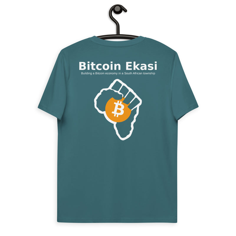 Bitcoin Ekasi Back & Front Men's Organic Cotton T-Shirt