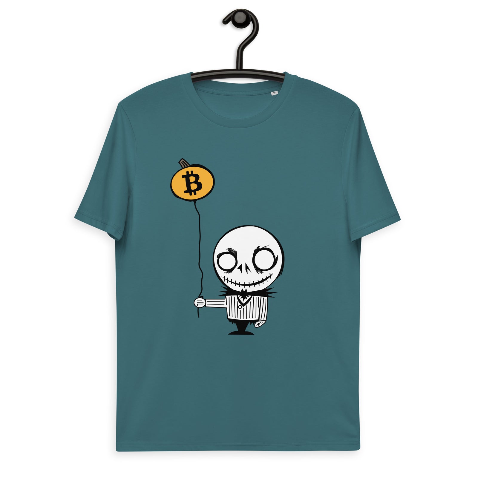 Bitcoin Halloween Basic Bio-T-Shirt für Männer