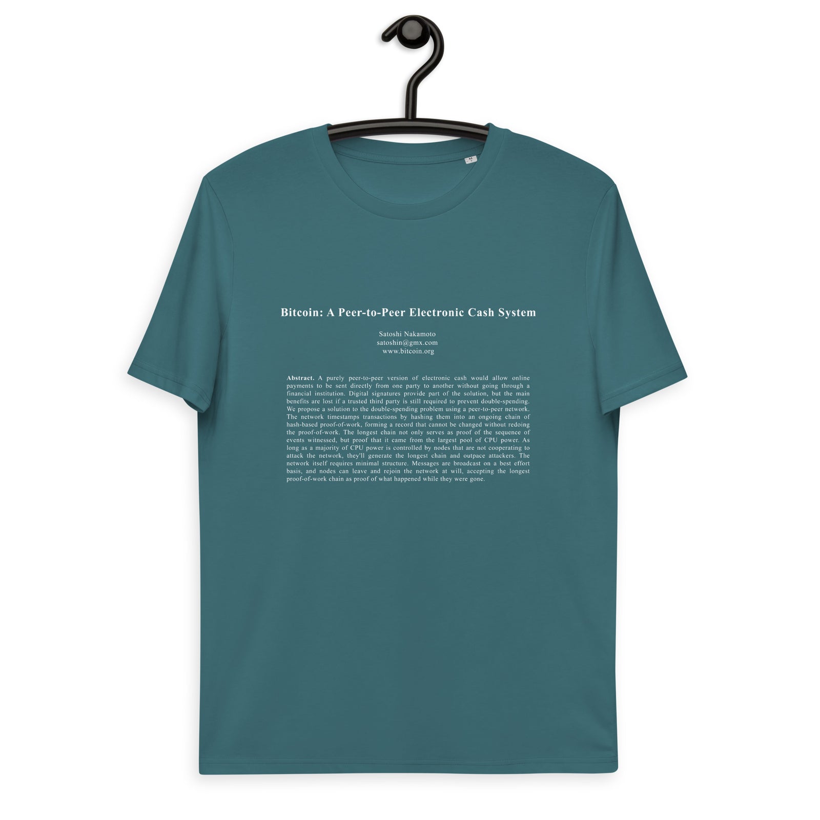 Bitcoin White Paper Basic Bio-T-Shirt für Männer