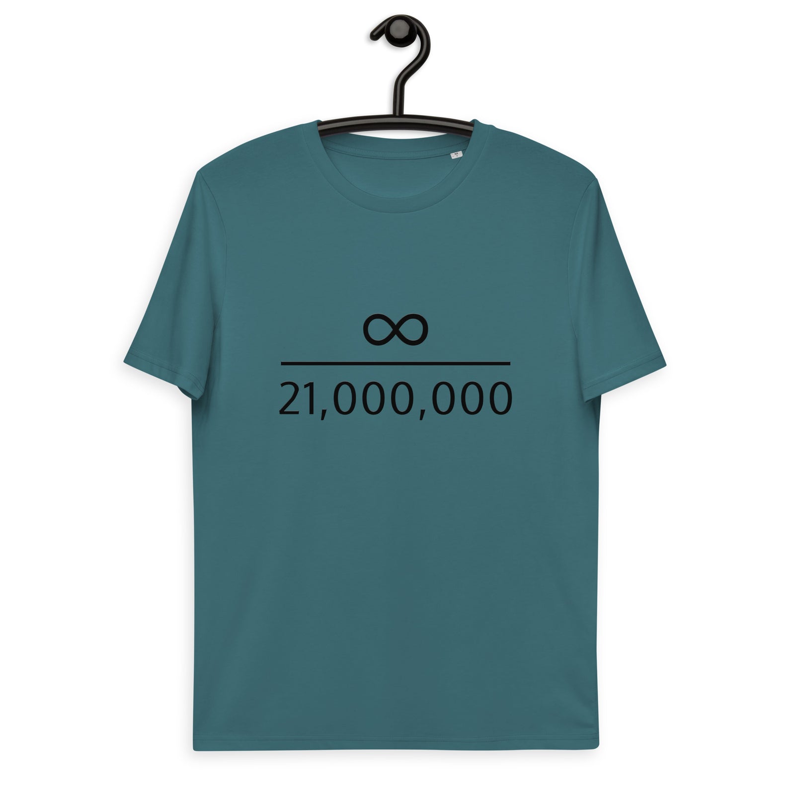 Infinity Divided by 21 Mio Bitcoin Basic Bio-T-Shirt für Männer