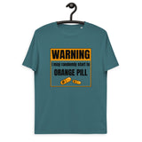 Bitcoin Warning Orange Pill Men's Organic Cotton T-Shirt