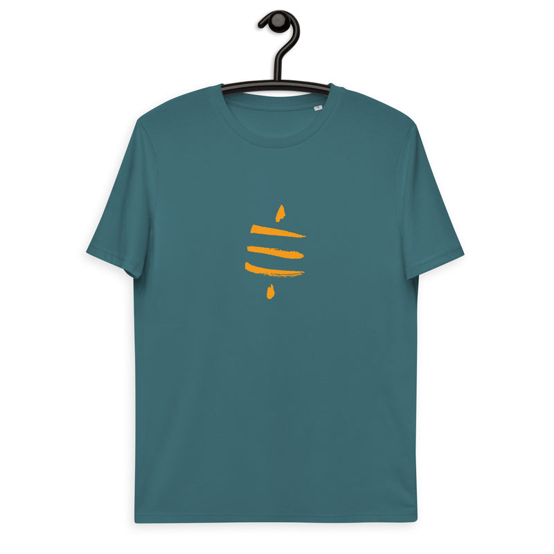Bitcoin Satsymbol Basic Bio-T-Shirt für Männer