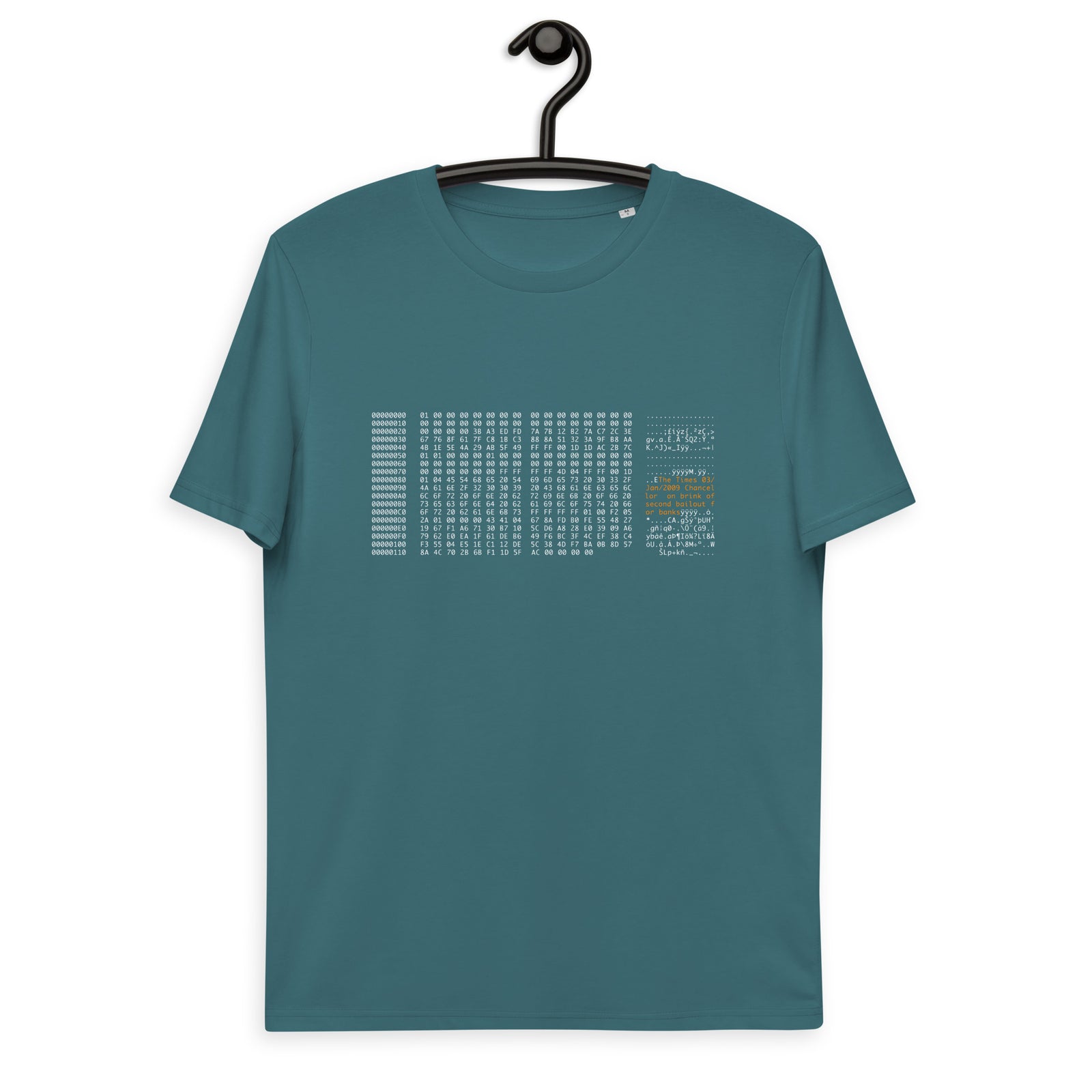 Bitcoin Genesis Block Basic Bio-T-Shirt für Männer