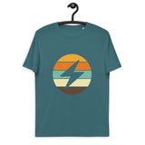 Bitcoin Lightning Retro Bio-T-Shirt für Männer