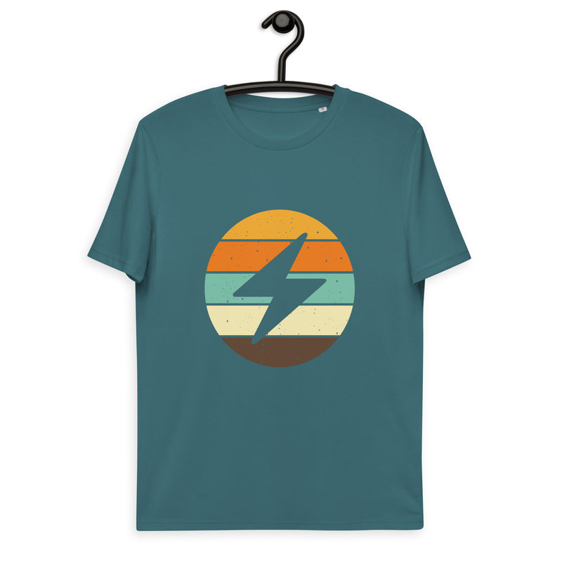 Bitcoin Lightning Retro Men's Organic Cotton T-Shirt