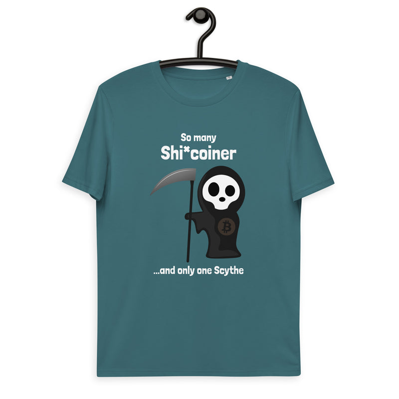 Halloween | Grim Reaper Shitcoiner | Organic Cotton Bitcoin T-Shirt | Unisex