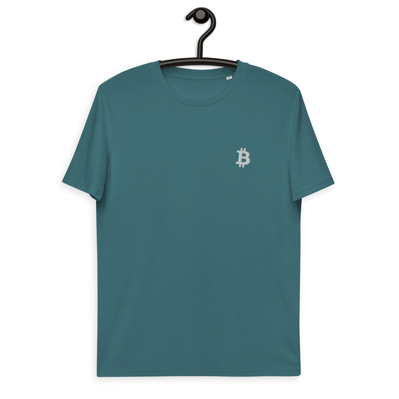 Bitcoin Embroidered Men's Organic Cotton T-Shirt