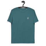 Bitcoin Satsymbol Embroidered Men's Organic Cotton T-Shirt