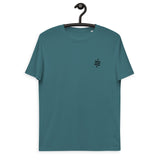 Bitcoin Satsymbol Embroidered Men's Organic Cotton T-Shirt