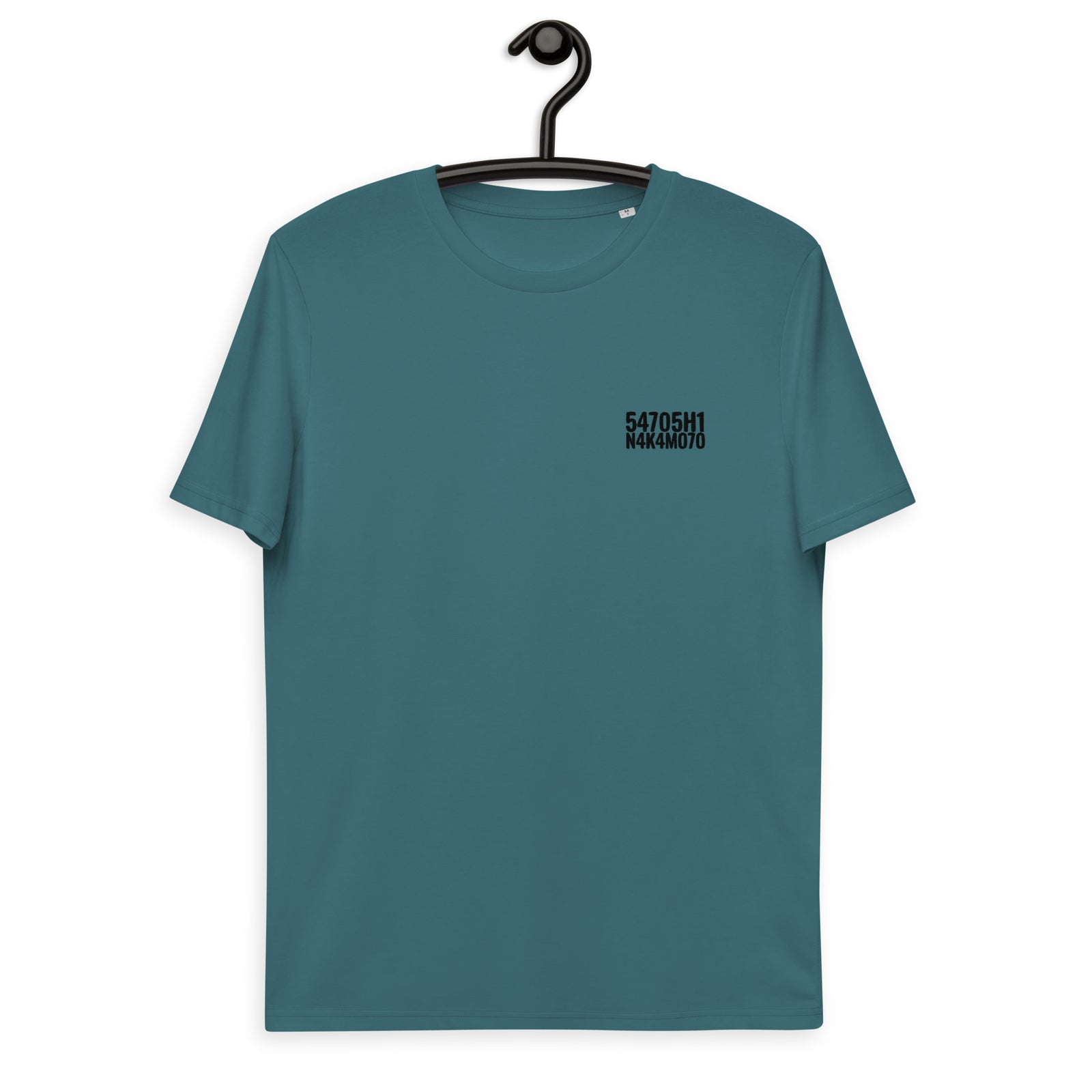 Satoshi Nakamoto Embroidered Men's Organic Cotton | Bitcoin T-Shirt