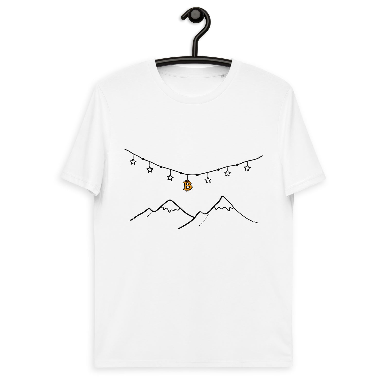 Christmas Mountains | Organic Cotton T-Shirt | White | Unisex